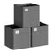 Woltu Opbergboxen - Set van 3 - Opvouwbaar - 29x29x29cm - Donkergrijs (3 stuks)
