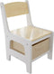 Milou Kinderzitgroep - Tafel met 2 stoelen - Opbergruimte - Naturel