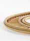 Mica Decorations Oval Wandspiegel - Ovaal - Gevlochten rotan - Lichtbruin (1 stuk)