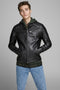 JACK&JONES JJEROCKY JACKET NOOS - Heren Jas - Imitatie leer - Zwart - Maat S