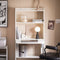 SoBuy FWT92-H-W - Opvouwbaar bureau - Werktafel met opbergruimte - Wit 64x145x58cm