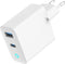 Gembird TA-UC-PDQC45L-W-01 - 2-poorts 45 W USB snellader - QC 3.0 en PowerDelivery - Wit