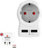 3M DQCT130 - Country Travel Adapter - UK stopcontact - 2 x USB-uitgang