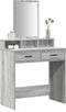 vidaXL - Grijze - Sonoma - Kaptafel - met - Lades - - - 79x41x140 - cm
