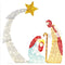 Coast Verlichte Kerststal Heilige Familie - 140 LED - 145 x 151 cm - Zilver