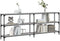 vidaXL - Wandtafel - 200x29x75 - cm - bewerkt - hout - grijs - sonoma - eikenkleurig