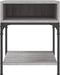 vidaXL - Nachtkastje - 40x41x50 - cm - bewerkt - hout - grijs - sonoma