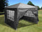 Partytent 3x3 - grijs - 9,7 kg - afneembare zijpanelen