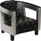 vidaXL Fauteuil luchtvaartstijl echt leer zwart