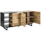 Sideboard met 2 deuren FIORA Bruin/zwart