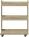 vidaXL - Kast - met - wieltjes - 60x22x79 - bewerkt - hout - sonoma - eikenkleurig