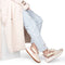 POSH by Poelman CHARLIE - Dames sneakers - Chunky zool 4 cm - Beige met combinatie