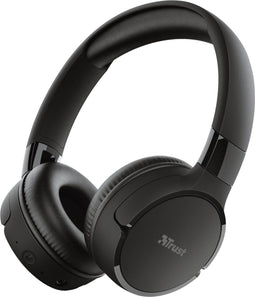 Trust Zena Bedraad/Bluetooth Draadloze On-Ear Koptelefoon Zwart