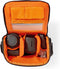 Nedis Cameratas - Schoudertas - Waterafstotend - 190 mm - 120 mm - 220 mm - Totaal aantal compartimenten: 8 - Oranje / Zwart