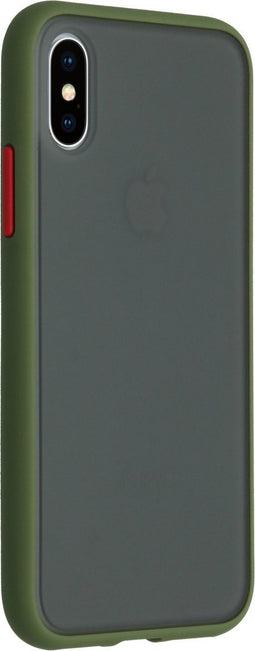 iMoshion Hoesje Geschikt voor iPhone Xs / X Hoesje - iMoshion Frosted Backcover - Groen