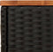 vidaXL Tuinbijzettafel met houten blad 58x27,5x55 cm poly rattan zwart