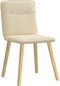 vidaXL - Eetkamerstoelen - 2 - st - stof - crèmekleurig