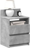 vidaXL - Nachtkastjes - 2 - st - met - 2 - lades - 40x33x60 - cm - betongrijs