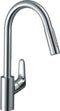 Hansgrohe Focus M41 - Keukenmengkraan - Ééngreeps bediening - Uittrekbare vuistdouche - 240mm - Mat Zwart - 2 straalsoorten