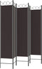 vidaXL - Kamerscherm - met - 6 - panelen - 240x200 - cm - stof - bruin