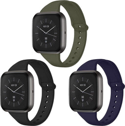 iMoshion Siliconen bandje Multipack voor Fitbit Versa 2 / Versa Lite - Zwart / Blauw / Groen