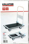 Kreator KRT670101 - Plateauwagen - Opvouwbaar 150 kg draagvermogen - Zilver