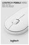 Logitech Pebble M350 - Draadloze muis - Stil klikken - Wit