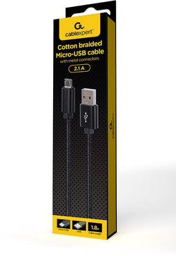 Gembird CCDB-MUSB2B-AMBM-6 - USB 2.0 Micro USB kabel - 1.8 m - Zwart