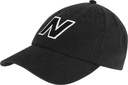 New Balance 6 Panel Block N Black Snapback Hat