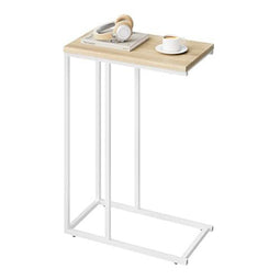 Woltu Bijzettafel Side Table - Metaal Frame en MDF Blad - Licht Eiken - 45 x 25 x 63,5 cm