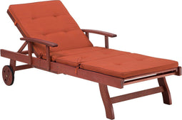 TOSCANA - Strandstoel - Donkere houtkleur/Terracotta - Acaciahout