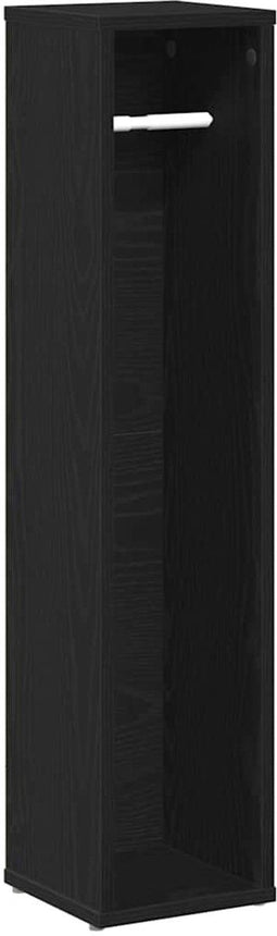 vidaXL - Badkamerkast - met - rolhouder - 20,5x20x90 - cm - zwart