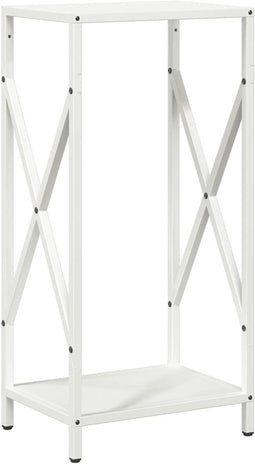 vidaXL - Brandhoutrek - 34x25x70 - cm - koudgewalst - staal - wit