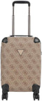 Guess Berta 18 - Dames Reiskoffer - 4 Wielen - Latte Logo Brown