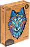 UNIDRAGON Houten Puzzel Voor Volwassenen Dier - Majestueuze Wolf - 185 stukjes - Medium 24x33 cm