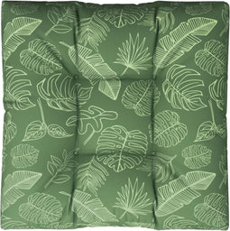 vidaXL - Palletkussen - bladpatroon - 80x80x12 - cm - stof