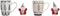 Mok DKD Home Decor Roze Zwart Porselein Bone China (360 ml) (2 Stuks)