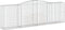 vidaXL - Schanskorven - 4 - st - gewelfd - 400x50x120/140 - cm - ijzer