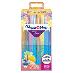 Paper Mate - Fineliner papermate flair tropical m 16st assorti
