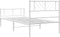vidaXL - Bedframe - met - hoofd- - en - voeteneinde - metaal - wit - 90x190 - cm