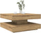 vidaXL - Salontafel - 360 - graden - draaibaar - 70x70x34,5 - cm - artisanaal - eiken