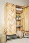 Liviza Visgraat kast Vicent - Mangohout - Rechthoek Hout - 200 cm , 105 cm , 45 cm