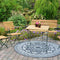 Tuintapijt - Rond - Zwart/Grijs - 180 x 180 cm