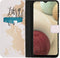 iMoshion Hoesje Geschikt voor Samsung Galaxy A12 Hoesje Met Pasjeshouder - iMoshion Design Softcase Bookcase - Wit / Meerkleurig / Goud / Let's Go Travel White