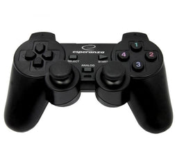 Esperanza EG102 - Gamecontroller - 12 actie knoppen met vibratie - Zwart