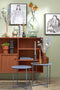 Mica Decorations Dinerkaars - Set van 6 - H25 cm - Grijs