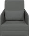 vidaXL - Vloersofa - Bed - 2-in-1 - Donkergrijs - 65x80x83 - cm - Stof