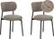 Set van 2 eetkamerstoelen CASEY Bouclé Taupe