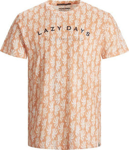 JACK&JONES JORSUNNY AOP TEE SS CREW NECK - Heren T-shirt - Gebloemde all over print - Biologisch katoen