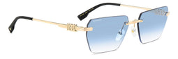 Dsquared2 D2 0102/S - Heren Zonnebril - Metaal - Blauw - Goudkleurig